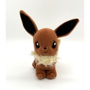 Eevee 1998 HTF Mini RARE Pokemon 5"‎ Plush Freak Beanie Hasbro Stuffed Animal